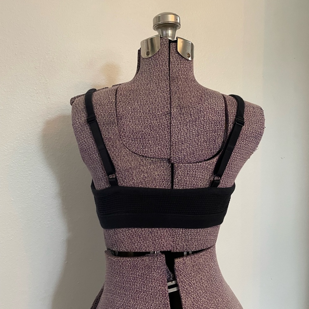 NEGATIVE Waffle Knit Lounge Bralette in Black - Picture 2 of 10